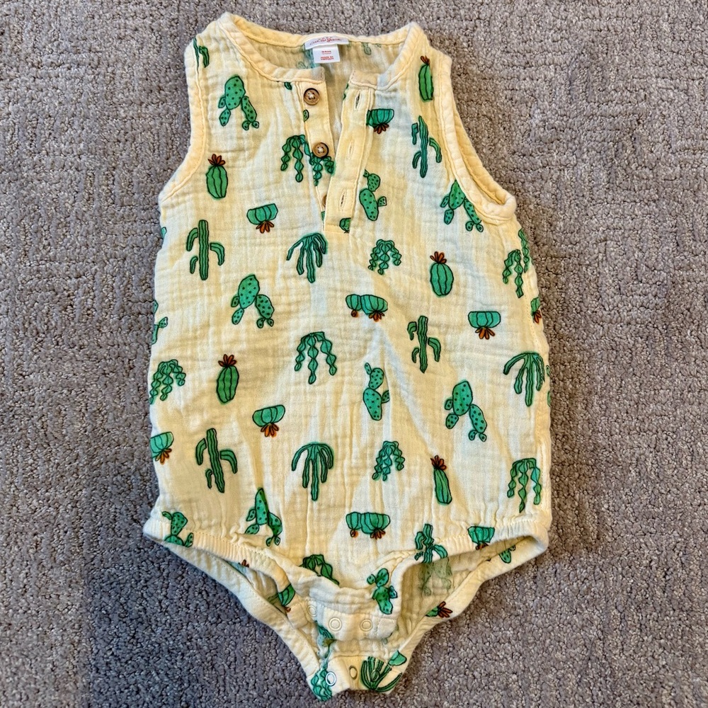 Cat & Jack Baby Cactus Print Sleeveless Romper | 24M | 100% Cotton